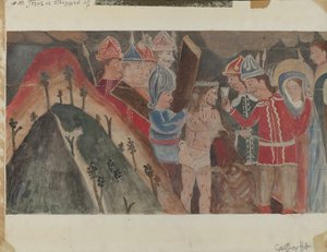 十字架の停留所 No. 10: 衣服を脱がされたイエス、c. 1936年。