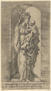 ニッチの処女と子供、1543。 作： Geoffroy Dumoûtier