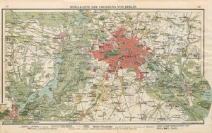 ベルリン周辺の学校地図 作： Geographische Anstalt von Velhagen und Klasing