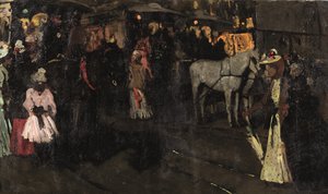 アムステルダム、ダムの日曜日の夕べ 1895年頃 油彩・カンヴァス 作： Georg Hendrik Breitner