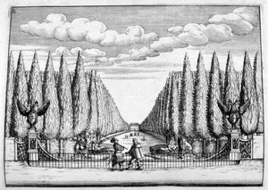 シャトーと庭園のデザイン、1664年 作： Georg Andreas Bockler