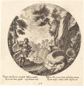 パイソンを殺すアポロ 作： Georg Andreas Wolfgang the Elder