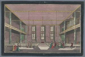 ザイストの Kerk van de Broedergemente の内部の眺め ゼイスト・フォン・インネンの兄弟共同体の集会所 作： Georg Balthasar Probst (possibly)