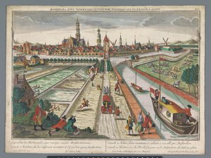ハールレムのアムステルダム ファールトの眺め Canal zu Harlem, wo die Threckschuijten nach Amsterdam ab und zu gehen (オブジェクトのタイトル) ハーレム（シリーズタイトル） 作： Georg Balthasar Probst