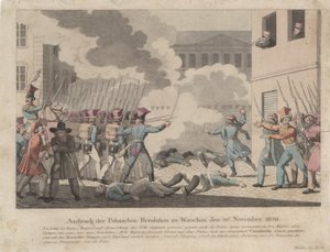 1830年11月のワルシャワでのポーランド革命の発生 作： Georg Benedikt Wunder