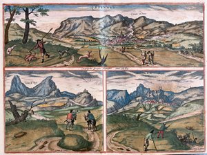 スペイン、サハラ砂漠のボルネス - ゲオルク・ブラウン著「Civitates Orbis Terrarum」ケルン1617年所収 作： Georg Braun