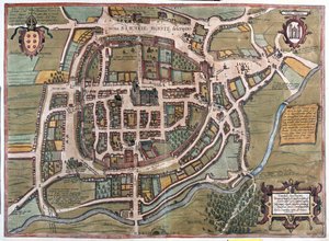 ポルトガルのブラガ - ゲオルク・ブラウン著『Civitates Orbis Terrarum』（ケルン、1617年）所収 作： Georg Braun