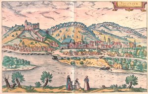ブラチスラヴァ（スロバキア） - ゲオルク・ブラウン作「Civitates Orbis Terrarum」ケルン1617年所収 作： Georg Braun