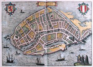 オランダ、ドルトレヒト - ゲオルク・ブラウン著『Civitates Orbis Terrarum』（ケルン、1617年）所収 作： Georg Braun