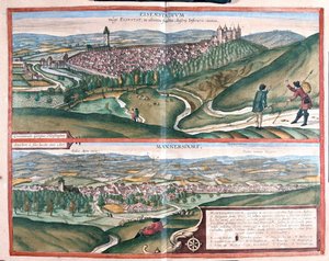 アイゼンシュタット（ドイツ）-マナーズドルフ（オーストリア）-ゲオルク・ブラウン作「Civitates Orbis Terrarum」ケルン1617年所収 作： Georg Braun