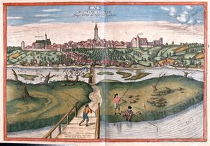 オーストリアのエンス-ゲオルク・ブラウン作『Civitates Orbis Terrarum』（ケルン、1617年）所収 作： Georg Braun