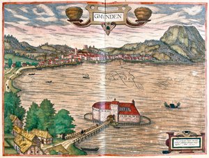 オーストリアのグムンデン-ゲオルク・ブラウン著『Civitates Orbis Terrarum』ケルン1617年所収