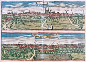 ドイツ、ヒルデスハイム - ゲオルク・ブラウン著『Civitates Orbis Terrarum』（ケルン、1617年）所収 作： Georg Braun