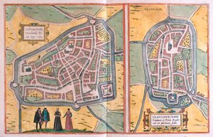 レーワルデン（西フリジア語）、オランダ、フランケール - ゲオルク・ブラウン著「Civitates Orbis Terrarum」ケルン1617年所収 作： Georg Braun