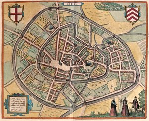 ベルギーのリエ - ゲオルク・ブラウン作『Civitates Orbis Terrarum』（ケルン、1617年）所収 作： Georg Braun