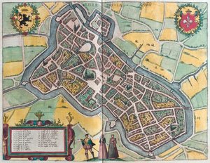 ゲオルク・ブラウン著『Civitates Orbis Terrarum』（ケルン、1617年）所収のリール島（フランス、リセール）。