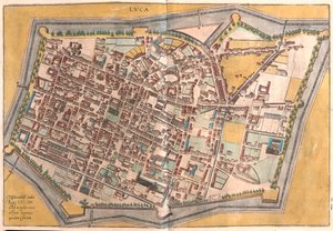 イタリア、ルッカ-ゲオルク・ブラウン作「Civitates Orbis Terrarum」ケルン1617年所収 作： Georg Braun