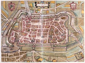 ドイツ、ルネブルク - ゲオルク・ブラウン作「Civitates Orbis Terrarum」ケルン1617年所収 作： Georg Braun