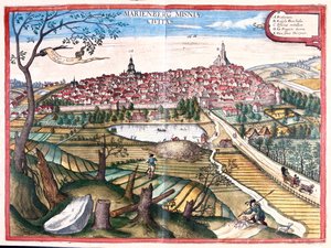 ドイツ、マリエンベルク - ゲオルク・ブラウン作「Civitates Orbis Terrarum」ケルン1617年所収 作： Georg Braun