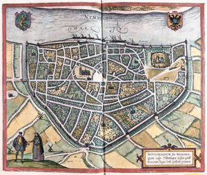 ゲオルク・ブラウン著『Civitates Orbis Terrarum』（ケルン、1617年）所収のナイメーヘン（オランダ