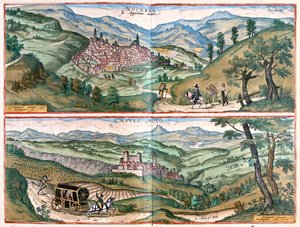 ノセラ・アンブラ（イタリア、カステルヌオーヴォ・ディ・ポルト） - ゲオルク・ブラウン作「Civitates Orbis Terrarum」ケルン1617年所収 作： Georg Braun