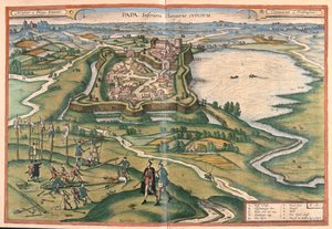 パパ、ハンガリー - ゲオルク・ブラウン著『Civitates Orbis Terrarum』（ケルン、1617年）所収 作： ジョージ・ブラウン