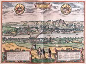 パッサウ（ドイツ）-ゲオルク・ブラウン作『Civitates Orbis Terrarum』（ケルン、1617年）所収 作： Georg Braun