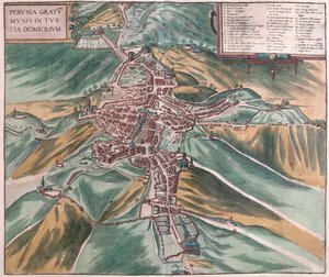 イタリア、ペルージャ-ゲオルク・ブラウン作「Civitates Orbis Terrarum」ケルン1617年所収 作： Georg Braun
