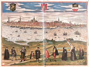 ドイツ、ロストック - ゲオルク・ブラウン作「Civitates Orbis Terrarum」ケルン1617年所収 作： ジョージ・ブラウン