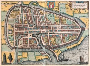 ロッテルダム（オランダ）-ゲオルク・ブラウン作『Civitates Orbis Terrarum』（ケルン、1617年）所収