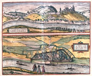 ドイツ、ファルツェルのザールブルク - ゲオルク・ブラウン著「Civitates Orbis Terrarum」ケルン1617年所収 作： Georg Braun