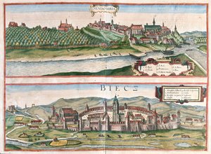 ゲオルク・ブラウン著『Civitates Orbis Terrarum』（ケルン、1617年）所収のポーランド、サンミエシュ-ビーツ。 作： Georg Braun