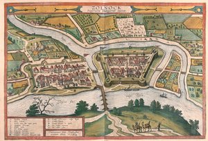 ハンガリーのソルノク - ゲオルク・ブラウン著『Civitates Orbis Terrarum』（ケルン、1617年）所収