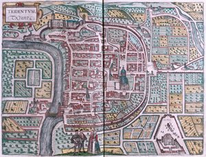 イタリア、トレント-ゲオルク・ブラウン作『Civitates Orbis Terrarum』（ケルン、1617年）所収 作： Georg Braun