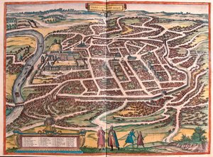 リトアニアのヴィリニュス-ゲオルク・ブラウン作「Civitates Orbis Terrarum」ケルン1617年所収 作： ジョージ・ブラウン