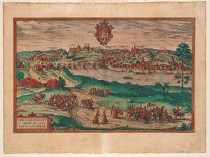 地球のグロドノ都市から、1577 作： Georg Braun und Franz Hogenberg