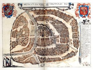 モスクワの地図、1572年