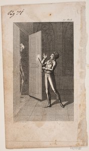 若い男と骸骨のイラスト 作： Georg Christian Schule