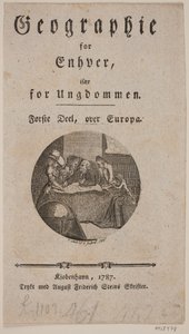 「誰のための地理」のビネット付きタイトル ページ 作： Georg Christian Schule