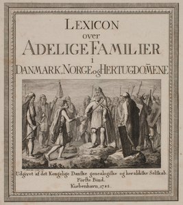 「デンマーク、ノルウェー、公国の貴族の辞書」のタイトルページ