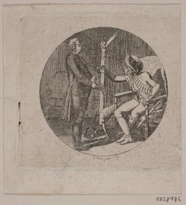 司祭と老人のビネット 作： Georg Christian Schule