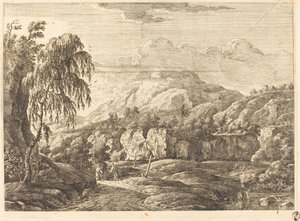 十字架と人物のある風景 作： Georg Eisenmann