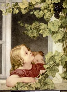 窓辺の子供 1843年頃(キャンバスに油彩）