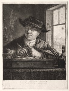 自画像 作： Georg Friedrich Schmidt