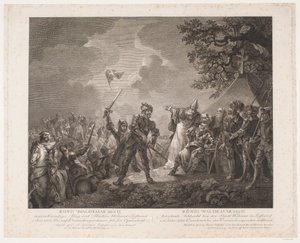 1219 年、ラトビアのウォルマーの町でのヴァルデマール 2 世の有名な戦い 作： Georg Haas