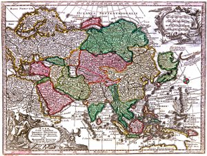 アジア地図 作： Georg Matthäus Seutter