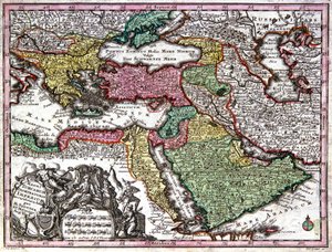 オスマン帝国地図 作： Georg Matthäus Seutter