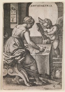 シリーズ「リベラル アーツ」より、Arithmetica 作： Georg Pencz