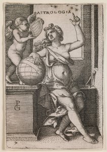 占星術、「教養」シリーズより、1541年頃（エングレーヴィング） 作： ジョージ・ペンツ