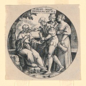 庭のキリスト 作： Georg Pencz